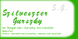 szilveszter gurszky business card